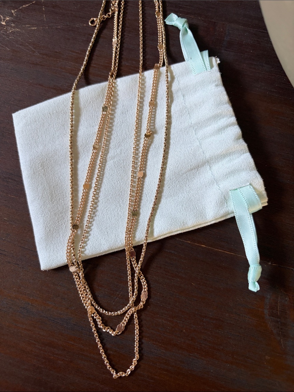 J. Crew Gold Multi-Layered Chain Necklace
